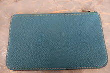 Load image into Gallery viewer, HERMES  Dogon GM Togo leather Blue jean □J Engraving Wallet 700020084
