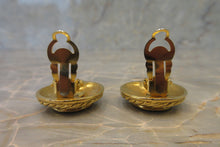 Load image into Gallery viewer, CHANEL CC mark Round earring Gold plate Gold Earring 700040097