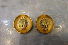 Load image into Gallery viewer, CHANEL CC mark Round earring Gold plate Gold Earring 700040094