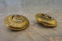 Load image into Gallery viewer, CHANEL CC mark Round earring Gold plate Gold Earring 700040094