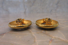 Load image into Gallery viewer, CHANEL CC mark Round earring Gold plate Gold Earring 700040094