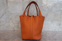 Load image into Gallery viewer, HERMES PICOTIN LOCK PM Clemence leather Apricot C Engraving Hand bag 700090158