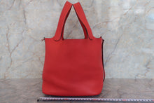 画像をギャラリービューアに読み込む, HERMES/エルメス ピコタンロックMM トリヨンクレマンス ルージュピヴォワンヌ □R刻印 ハンドバッグ 700080141