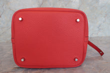 画像をギャラリービューアに読み込む, HERMES/エルメス ピコタンロックMM トリヨンクレマンス ルージュピヴォワンヌ □R刻印 ハンドバッグ 700080141