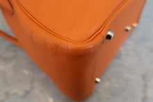 将图片加载到图库查看器,HERMES LINDY 30 Clemence leather Orange □P刻印 Shoulder bag 800020230