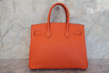 Load image into Gallery viewer, HERMES BIRKIN 30 Bi-color Togo leather Orange /Brown □G Engraving Hand bag 700120061