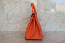 Load image into Gallery viewer, HERMES BIRKIN 30 Bi-color Togo leather Orange /Brown □G Engraving Hand bag 700120061