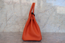 Load image into Gallery viewer, HERMES BIRKIN 30 Bi-color Togo leather Orange /Brown □G Engraving Hand bag 700120061