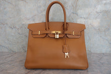 将图片加载到图库查看器,HERMES BIRKIN 35 Ardennes leather Natural □B刻印 Hand bag 800070026