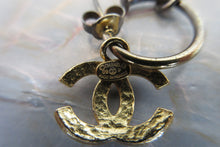 Load image into Gallery viewer, CHANEL CC mark Heart earring Gold plate Gold/Black Earring 700010064