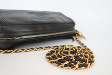 將圖片載入圖庫檢視器 CHANEL/シャネル ココマークフリンジチェーンショルダーバッグ ラムスキン ブラック/ゴールド金具 ショルダーバッグ 800100055