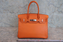 画像をギャラリービューアに読み込む, HERMES/エルメス バーキン30 ヴォーエプソン オレンジ □L刻印 ハンドバッグ 800030096