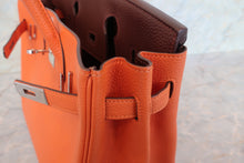 Load image into Gallery viewer, HERMES BIRKIN 30 Bi-color Togo leather Orange /Brown □G Engraving Hand bag 700120061