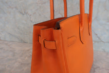 画像をギャラリービューアに読み込む, HERMES/エルメス バーキン30 ヴォーエプソン オレンジ □L刻印 ハンドバッグ 800030096