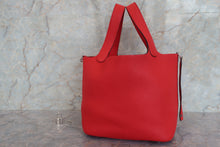 Load image into Gallery viewer, HERMES PICOTIN LOCK MM Clemence leather Rouge de Coeur D Engraving Hand bag 700080121