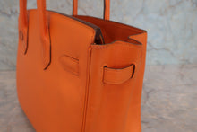 画像をギャラリービューアに読み込む, HERMES/エルメス バーキン30 ヴォーエプソン オレンジ □L刻印 ハンドバッグ 800030096