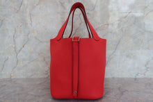 Load image into Gallery viewer, HERMES PICOTIN LOCK MM Clemence leather Rouge de Coeur D Engraving Hand bag 700080121