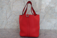 Load image into Gallery viewer, HERMES PICOTIN LOCK MM Clemence leather Rouge de Coeur D Engraving Hand bag 700080121