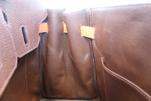 Load image into Gallery viewer, HERMES BIRKIN 30 Bi-color Togo leather Orange /Brown □G Engraving Hand bag 700120061