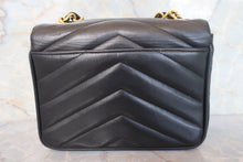 画像をギャラリービューアに読み込む, CHANEL/シャネル Vステッチチェーンショルダーバッグ ラムスキン ブラック/ゴールド金具 ショルダーバッグ 700100232