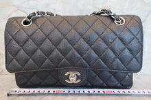 Load image into Gallery viewer, CHANEL Matelasse double flap double chain shoulder bag Caviar skin Black/Silver hadware Shoulder bag 700080137