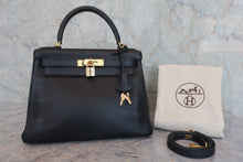 画像をギャラリービューアに読み込む, HERMES/エルメス ケリー28 トリヨンクレマンス ブラック □D刻印 ショルダーバッグ 800060192