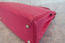 將圖片載入圖庫檢視器 HERMES/エルメス ケリー28 オーストリッチ フューシャピンク □H刻印 ショルダーバッグ 700090215