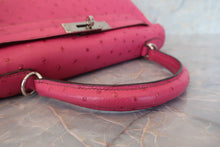 將圖片載入圖庫檢視器 HERMES/エルメス ケリー28 オーストリッチ フューシャピンク □H刻印 ショルダーバッグ 700090215