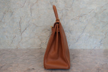 将图片加载到图库查看器,HERMES KELLY 35 Graine Couchevel leather Gold □D刻印 Shoulder bag 700120030