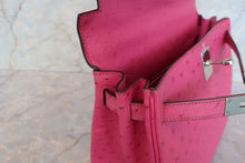 將圖片載入圖庫檢視器 HERMES/エルメス ケリー28 オーストリッチ フューシャピンク □H刻印 ショルダーバッグ 700090215