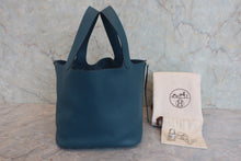 将图片加载到图库查看器,HERMES PICOTIN LOCK MM Clemence leather Cobait X刻印 Hand bag 800020212
