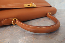 将图片加载到图库查看器,HERMES KELLY 35 Graine Couchevel leather Gold □D刻印 Shoulder bag 700120030