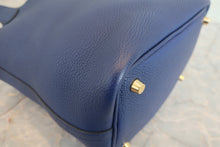 将图片加载到图库查看器,HERMES PICOTIN LOCK PM Clemence leather Blue encre D刻印 Hand bag 800070011