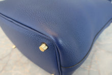 将图片加载到图库查看器,HERMES PICOTIN LOCK PM Clemence leather Blue encre D刻印 Hand bag 800070011