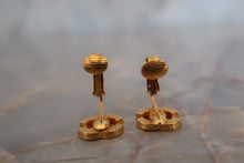 Load image into Gallery viewer, CHANEL CC mark Rhinestone earrings Gold plate Gold Earring 600030088