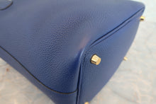 将图片加载到图库查看器,HERMES PICOTIN LOCK PM Clemence leather Blue encre D刻印 Hand bag 800070011