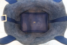 将图片加载到图库查看器,HERMES PICOTIN LOCK PM Clemence leather Blue encre D刻印 Hand bag 800070011