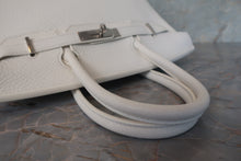 Load image into Gallery viewer, HERMES BIRKIN 30 Clemence leather White □M Engraving Hand bag 700120065
