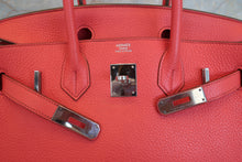 Load image into Gallery viewer, HERMES BIRKIN 30 Clemence leather Bougainvillier □P Engraving Hand bag 700090194