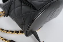 画像をギャラリービューアに読み込む, CHANEL/シャネル マトラッセチェーンリュック ラムスキン ブラック/ゴールド金具 リュック 800090128