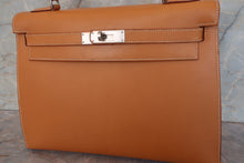 將圖片載入圖庫檢視器 HERMES/エルメス ケリー32 ボックスカーフ ナチュラル/マットシルバー金具 □C刻印 ショルダーバッグ 700090149