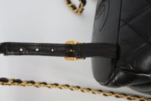 画像をギャラリービューアに読み込む, CHANEL/シャネル マトラッセチェーンリュック ラムスキン ブラック/ゴールド金具 リュック 800090128