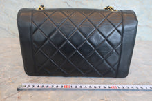 画像をギャラリービューアに読み込む, CHANEL/シャネル ダイアナマトラッセチェーンショルダーバッグ ラムスキン ブラック/ゴールド金具 ショルダーバッグ 800020235