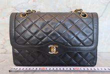 画像をギャラリービューアに読み込む, CHANEL/シャネル パリ限定マトラッセダブルフラップチェーンショルダーバッグ ラムスキン ブラック/ゴールド金具 ショルダーバッグ 700100236