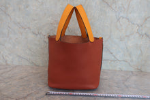 將圖片載入圖庫檢視器 HERMES/エルメス ピコタンロックタッチMM トリヨンクレマンス/ヴォースイフト キュイーブル/ジョーヌドール X刻印 ハンドバッグ 800020139