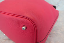 Load image into Gallery viewer, HERMES PICOTIN LOCK Eclat MM Clemence leather/Swift leather Framboise/Rouge sellier Z Engraving Hand bag 600100161