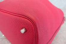 Load image into Gallery viewer, HERMES PICOTIN LOCK Eclat MM Clemence leather/Swift leather Framboise/Rouge sellier Z Engraving Hand bag 600100161