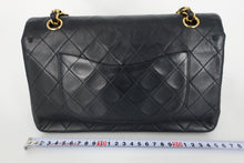画像をギャラリービューアに読み込む, CHANEL/シャネル マトラッセWフラップWチェーンショルダーバッグ ラムスキン ネイビー/ゴールド金具 ショルダーバッグ 800090231