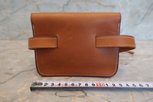 画像をギャラリービューアに読み込む, HERMES/エルメス ポシェットグリーン バレニア ゴールド 〇W刻印 ウエストポーチ 800010097