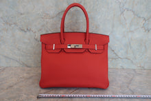 画像をギャラリービューアに読み込む, HERMES/エルメス バーキン30 トゴ ルージュトマト X刻印 ハンドバッグ 800020251